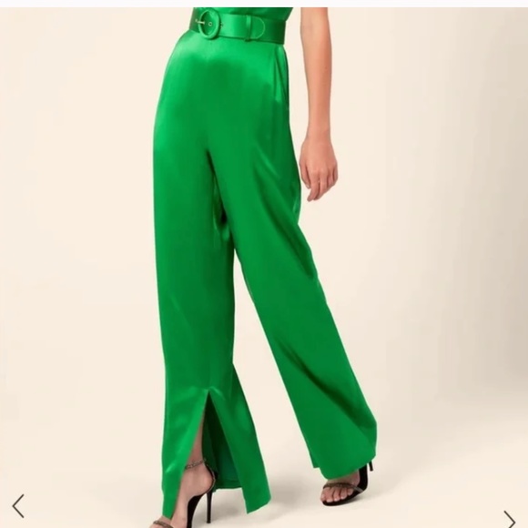 NICHOLAS silk green Vera jumpsuit Size 0 Retail $595 - Picture 4 of 7